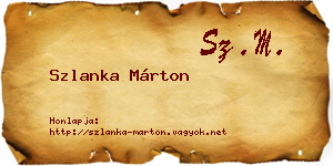 Szlanka Márton névjegykártya